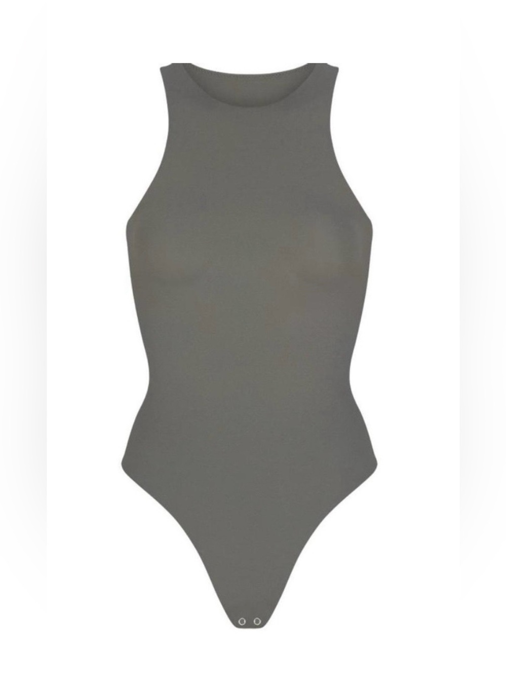 SKIMS High-Neck One-Piece Bodysuit - Gray